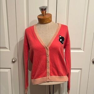 Women's Coral Cardigan Sweater with chococat forever 21
